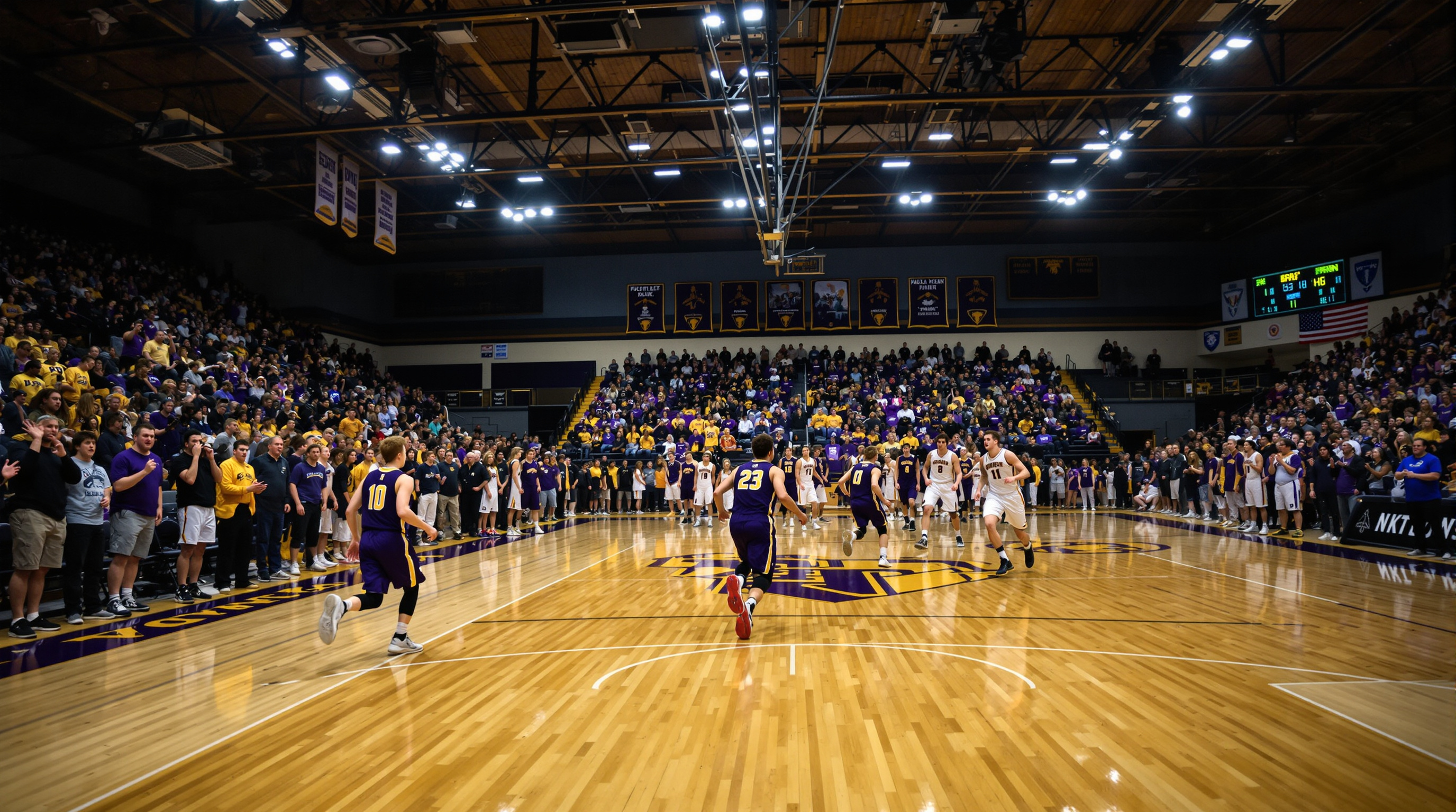 Kimball Cubs basketball game at local high school gymnasium