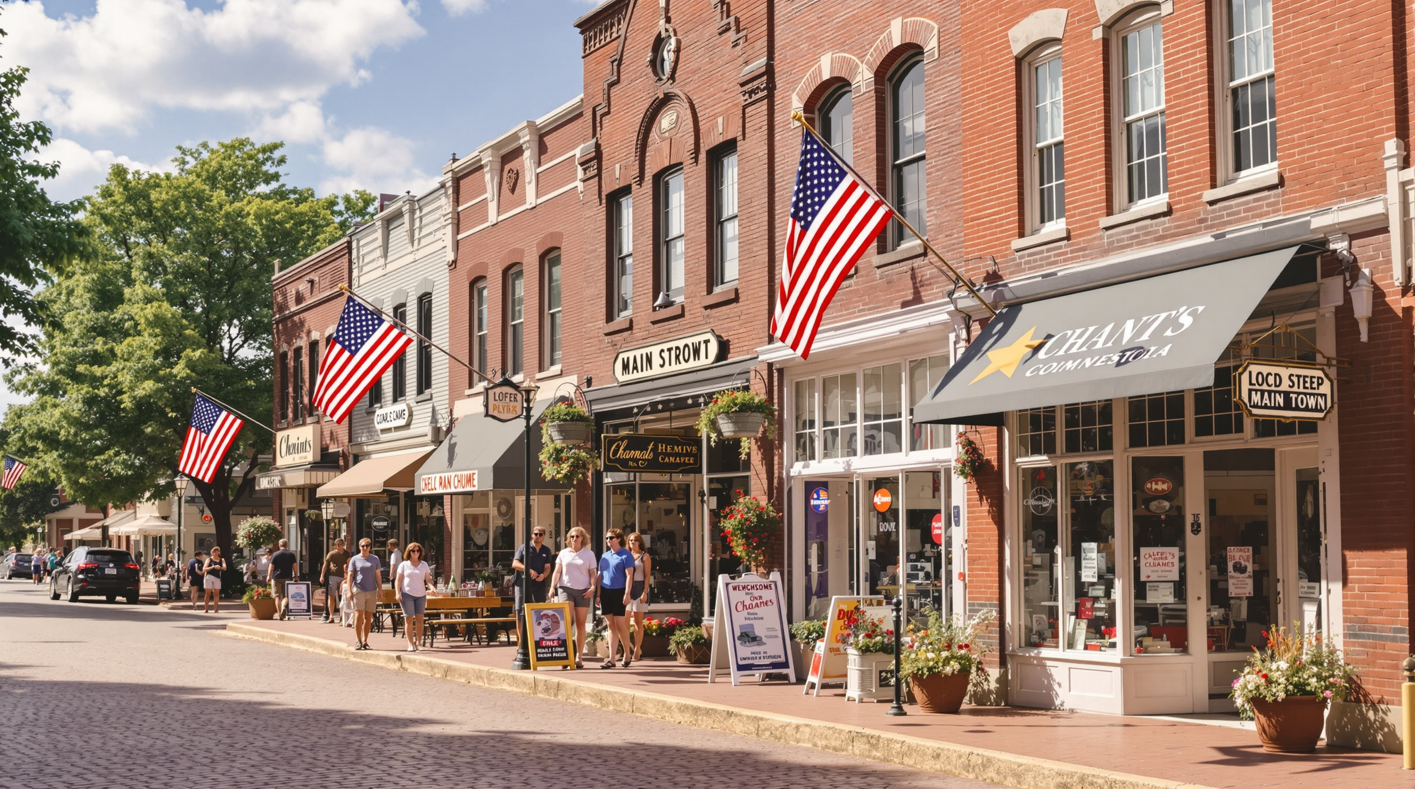 Small town main street scene in the Kimball area