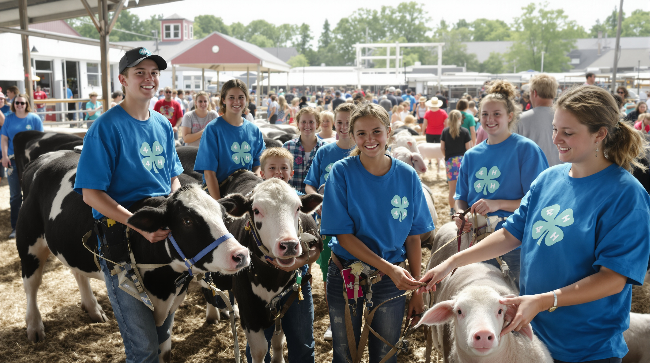 Youth 4-H club members at central Minnesota county fair