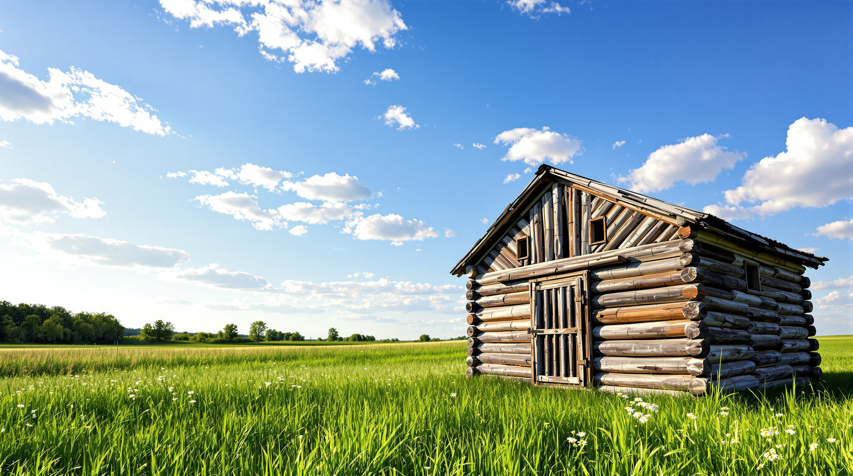 Historic Forest City Stockade replica in central Minnesota